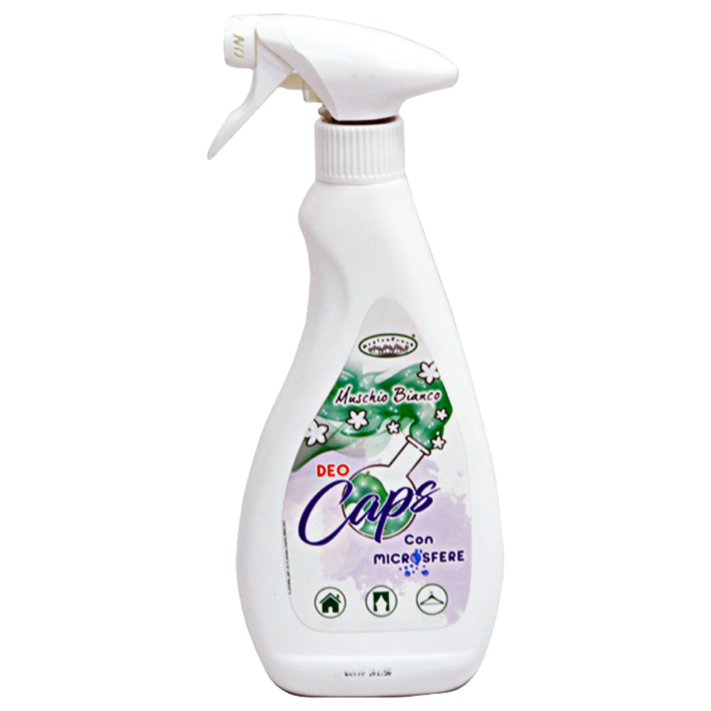 HygienFresh DEOCAPS Profumo Deodorante Multifunzione, No Gas, Per Tessuti e Ambienti Con Microcapsule Igienizzante. Acqua Per Stiro, Pulisce, Spolvera Lunga Durata 500ml