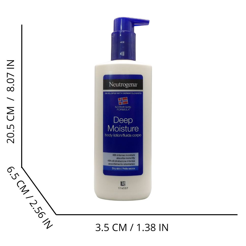 NEUTROGENA, Fluida Corpo 48H di Idratazione Intensa, Formula Norvegese, Pelle Secca, 250ml