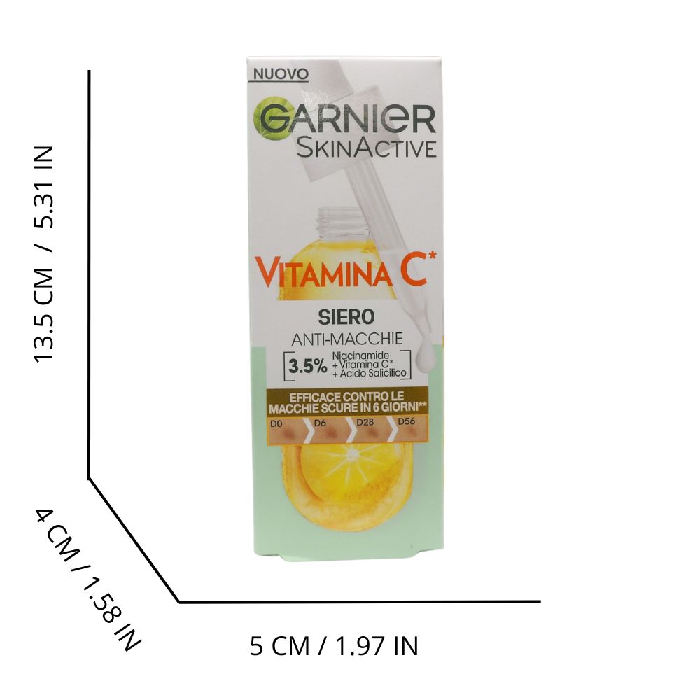 GARNIER Siero Viso Antimacchie Vitamina C Acido Salicilico Pelle Luminosa 30ml