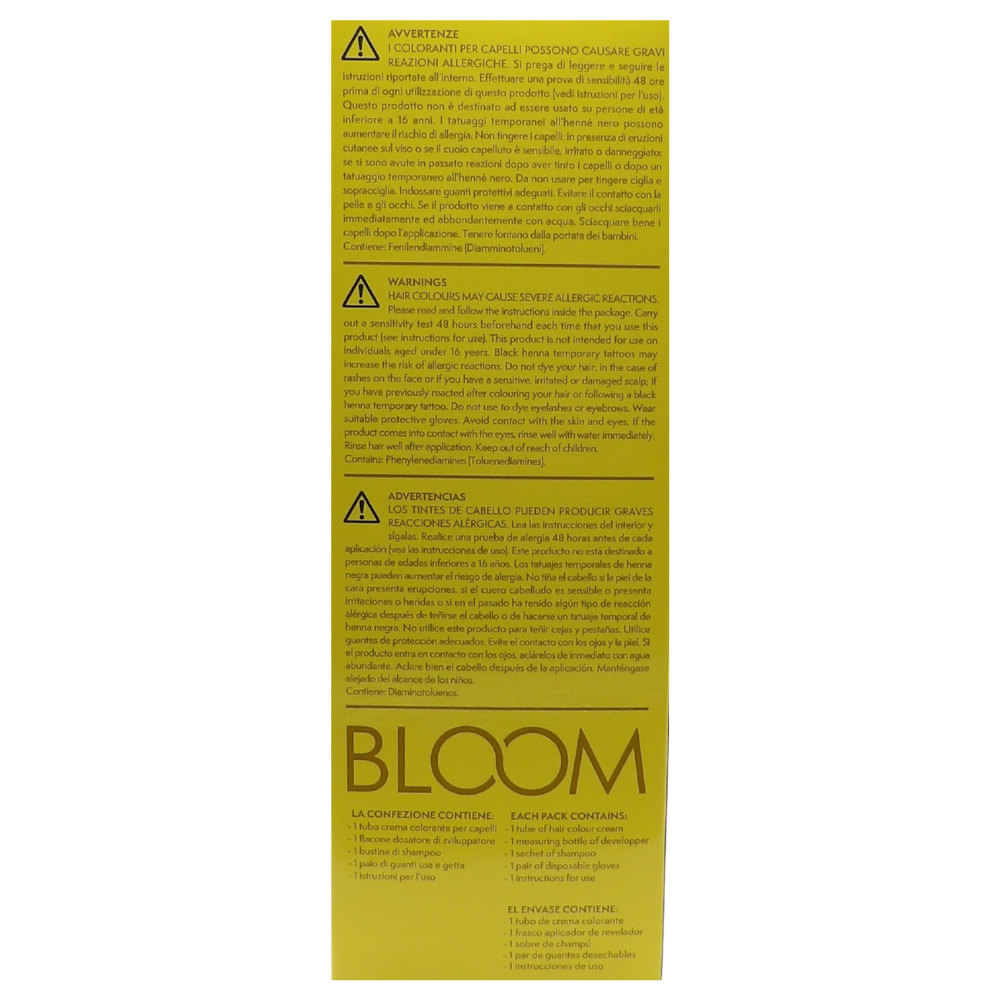DIKSON Crema Colorante Per Capelli Con Trattamento Rigenerante BLOOM 400 CASTANO, Con Mix Di Oli Biologici e Cheratina Vegetale, Senza Ammoniaca
