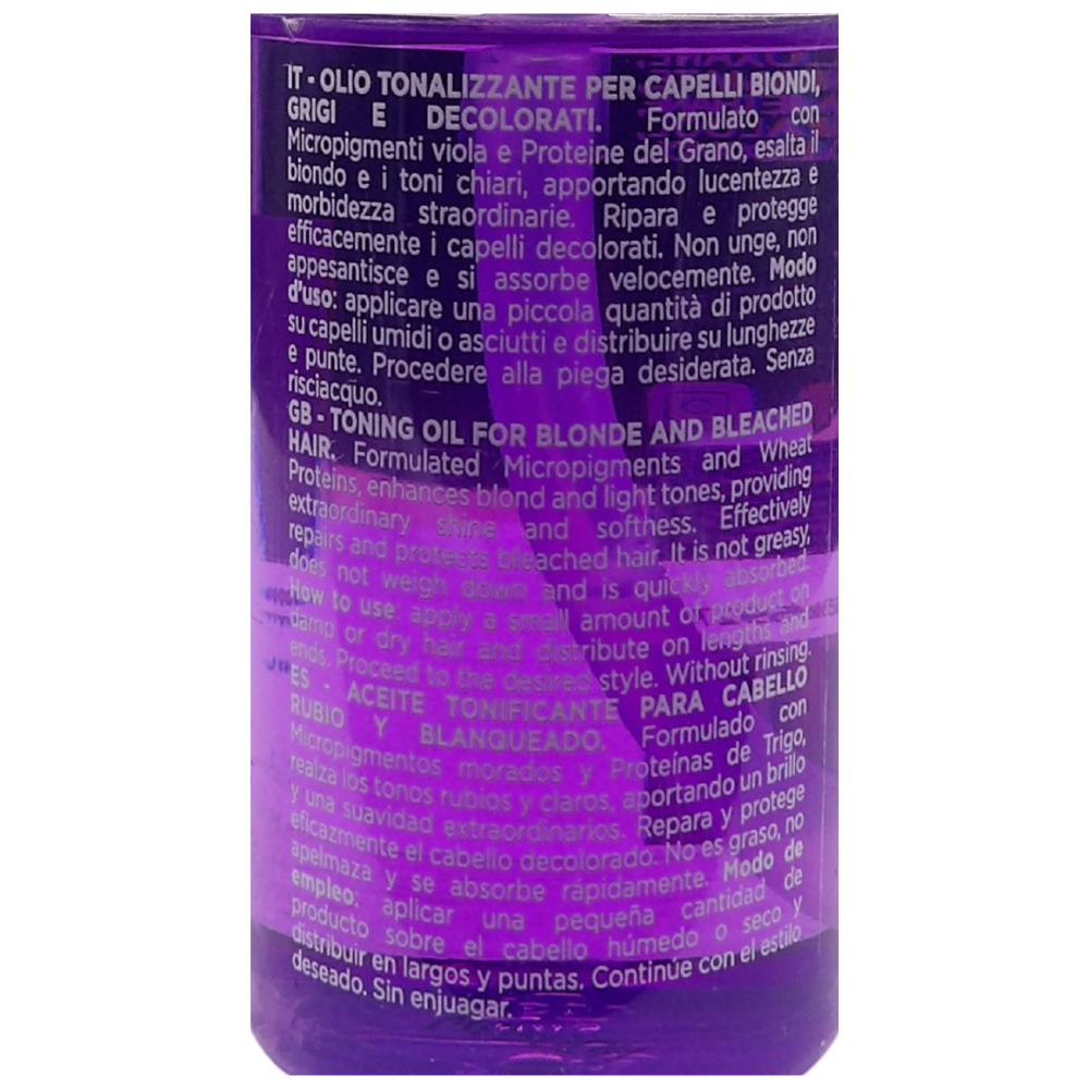 DIKSON Olio Tonalizzante ANTIGIALLO, Per Capelli Biondi, Grigi e Decolorati. Con Micropigmenti Viola e Proteine Del Grano 75ml