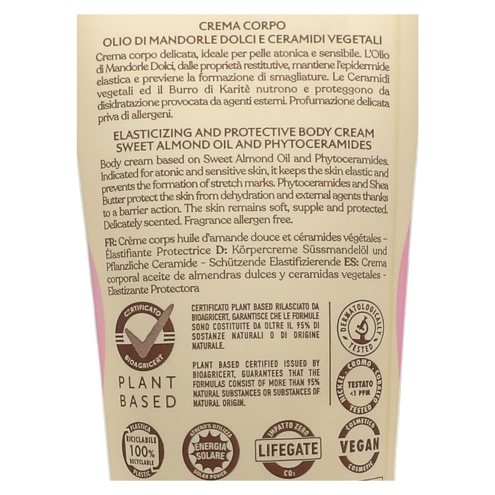 L'ERBORISTICA Athena's – Crema Corpo Profumata, Elasticizzante e Protettiva - Crema Corpo Idratante con Olio di Mandorle Dolci – 200 ml