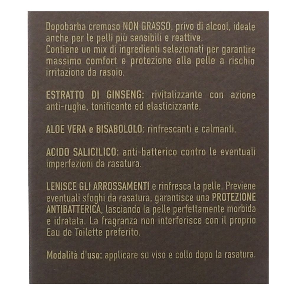 L'Erboristica Athena's - Dopobarba Uomo Lenitivo e Idratante - Balsamo Dopobarba Senza Alcool per Pelle Sensibile - con Estratto di Ginseng e Aloe Vera - 100 ml