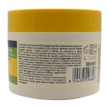 SCHULTZ Camomilla, Maschera Ristrutturante con Camomilla, Pappa Reale e Germe di Grano - 300 ml
