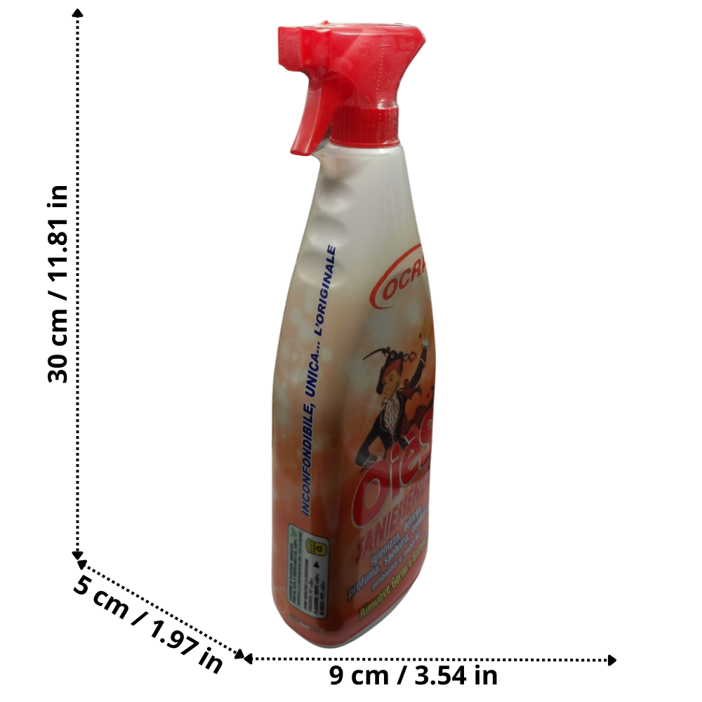 OIES Detergente Spray Sanissenza, Il Miglior Formulato Che Profuma, Igienizza e Spolvera Ambienti e Superfici. Rimuove Germi e Batteri. Disponibile In Varie Profumazioni 750ml OCRA