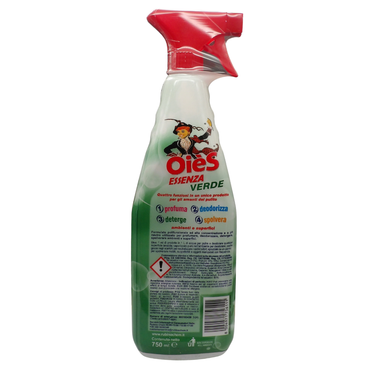 OIES Detergente Spray Sanissenza, Il Miglior Formulato Che Profuma, Igienizza e Spolvera Ambienti e Superfici. Rimuove Germi e Batteri. Disponibile In Varie Profumazioni 750ml VERDE