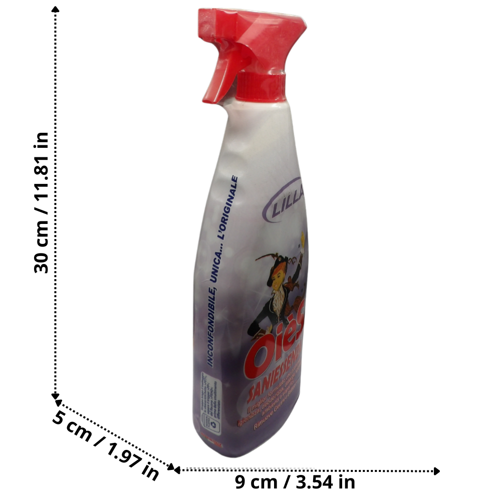 OIES Detergente Spray Igienizzante - LILLA - Deterge, Profuma, Spolvera, Deodora Ambienti e Superfici. Rimuove Germi e Batteri 750ml