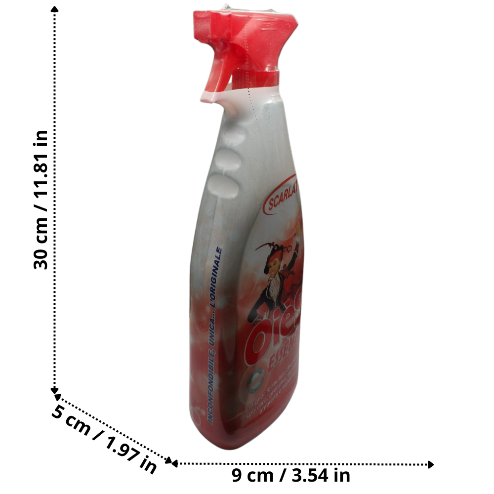OIES Detergente Spray Sanissenza, Il Miglior Formulato Che Profuma, Igienizza e Spolvera Ambienti e Superfici. Rimuove Germi e Batteri. Disponibile In Varie Profumazioni 750ml SCARLATTA
