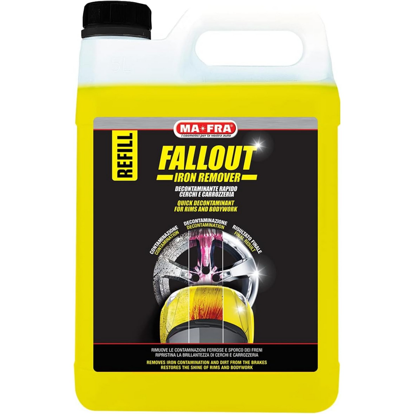 Ma-Fra, Fallout Iron Remover, Elimina Residui Ferrosi da Carrozzeria Cerchi Lega, 4500ml