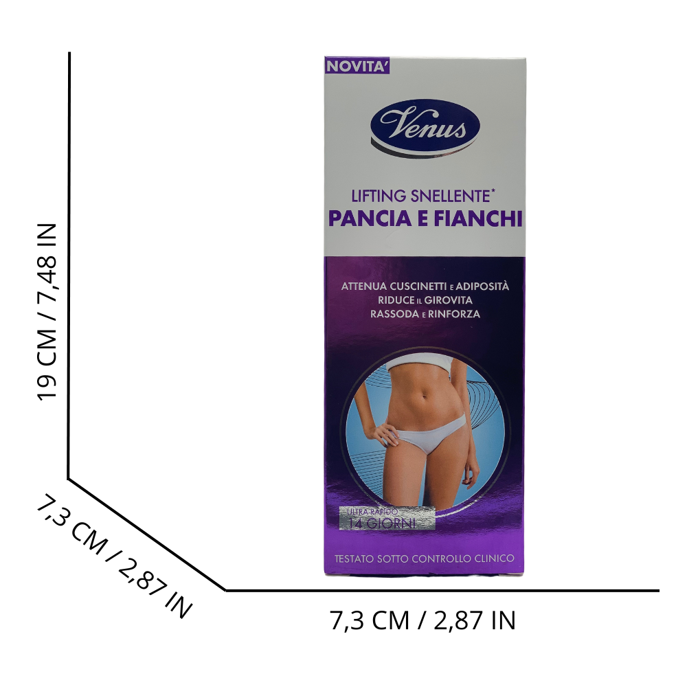 VENUS Lifting Snellente PANCIA E FIANCHI, Attenua Cuscinetti e Adiposità. Riduce Il Girovita, Rassoda e Rinforza. Ultra-Rapido, è Efficace In Soli 14 Giorni 200ml