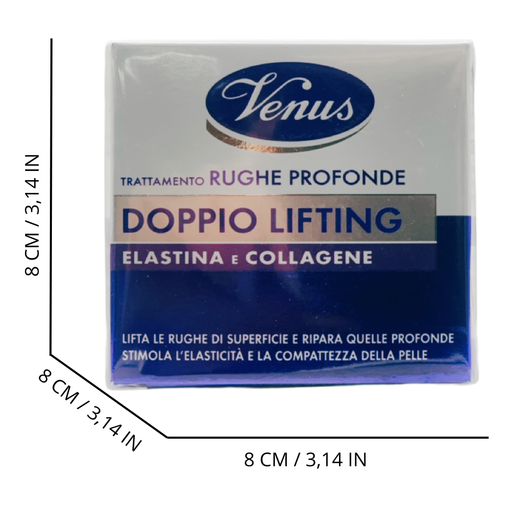 Trattamento Rughe Profonde DOPPIO LIFTING Con Elastina e Collagene. Lifta Le Rughe Di Superficie e Ripara Quelle Profonde, Stimola L'Elasticità e La Compattezza Della Pelle 50ml