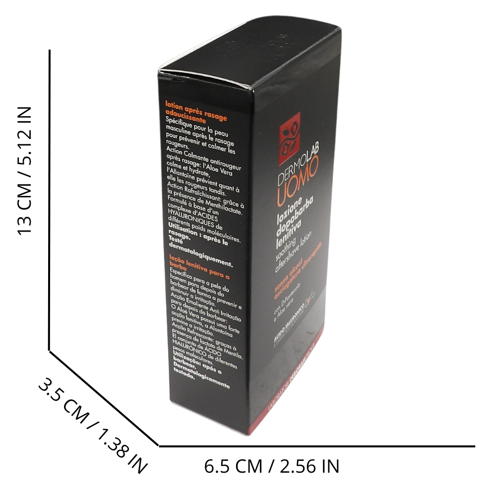 DERMOLAB UOMO Lozione Dopobarba Lenitiva e Rinfrescante, per Tutti i Tipi di Pelle, Effetto Emolliente e Rinfrescante, Previene gli Arrossamenti e Idrata il Viso, Dermatologicamente Testato, 120 ml