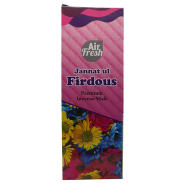 AIR FRESH Incenso Aromatico, Ottenuto Da Miscele Di Erbe, Cortecce, Fiori Ed Essenza Profumate. Ottimo Per Profumare Ambienti. Confezione Da 6 Astucci Da 20 Stick Ognuno (FIORI DEL PARADISO)