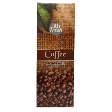 AIR FRESH Incenso Aromatico, Ottenuto Da Miscele Di Erbe, Cortecce, Fiori Ed Essenza Profumate. Ottimo Per Profumare Ambienti. Confezione Da 6 Astucci Da 20 Stick Ognuno (CAFFE')