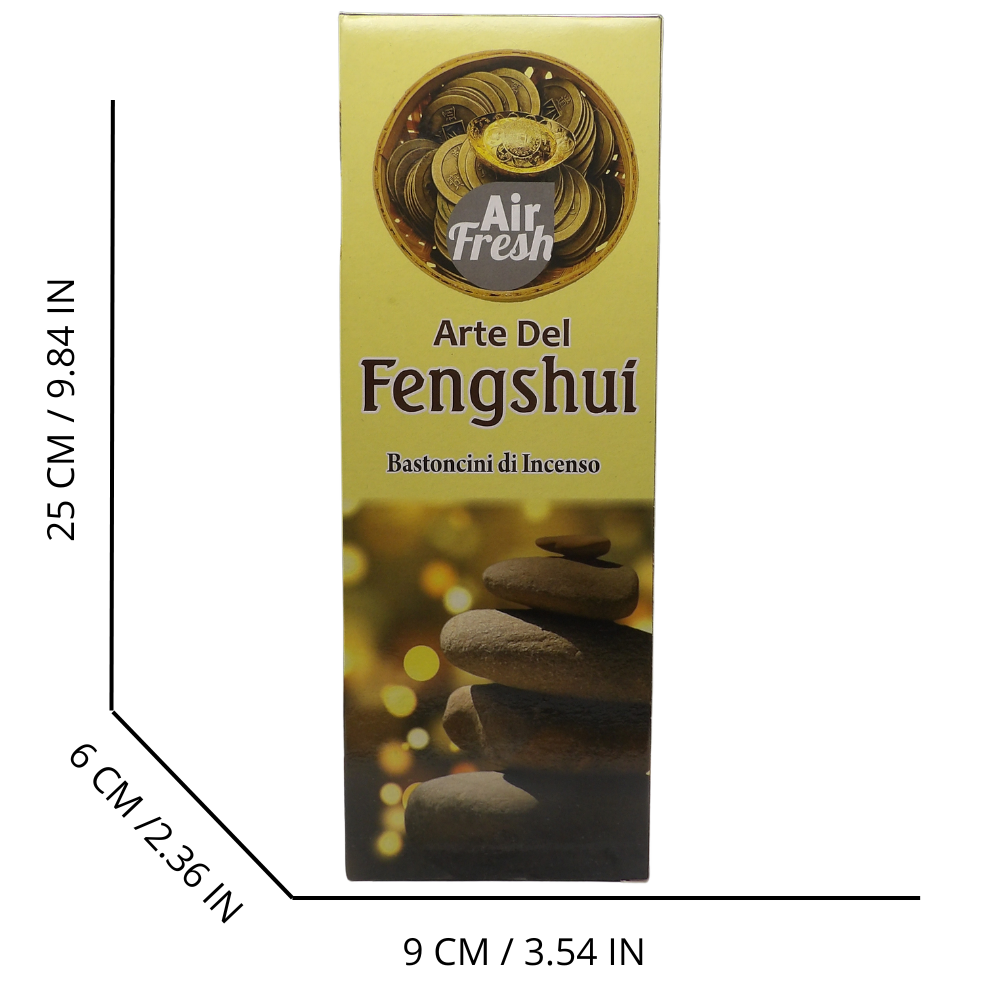 AIR FRESH Incenso Aromatico, Ottenuto Da Miscele Di Erbe, Cortecce, Fiori Ed Essenza Profumate. Ottimo Per Profumare Ambienti. Confezione Da 6 Astucci Da 20 Stick Ognuno (ARTE DEL FENGSHUI)