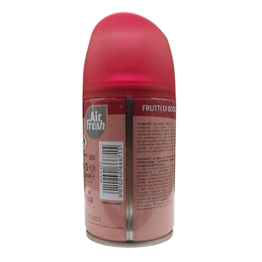 AIR FRESH Ricarica Spray Compatibile con gli Erogatori Automatici, Ideato per Donare ai Tuoi Ambienti un Piacevole Profumo, 250ml, Disponibile in Diverse Fragranze (Frutti di Bosco)