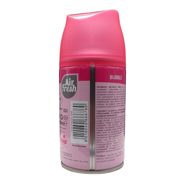 AIR FRESH Ricarica Spray Compatibile con gli Erogatori Automatici, Ideato per Donare ai Tuoi Ambienti un Piacevole Profumo, 250ml, Disponibile in Diverse Fragranze (Bubble)