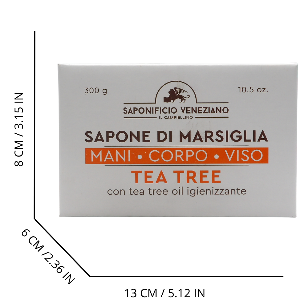SAPONIFICIO VENEZIANO Sapone Solido Per Viso, Mani e Corpo, Arricchito Con Oli Essenziali. Senza Grassi Animali, Parabeni. Disponibile In Diverse Fragranze 300g
