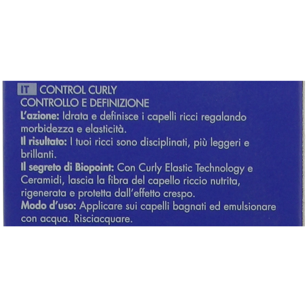 BIOPOINT Control Curly Shampoo Attivaricci Anticrespo - Idrata E Definisce I Capelli Ricci, Rendendoli Brillanti E Leggeri, Viola, Floreale, 200 Millilitro