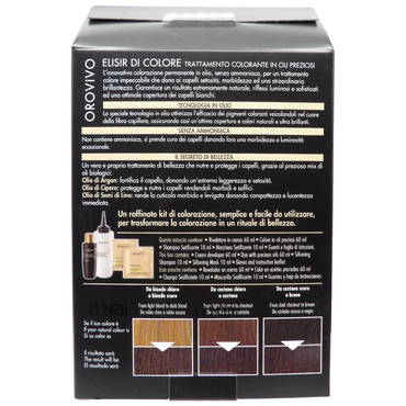 Biopoint Orovivo - Elisir di Colore, Set Tinta Capelli in Olio Senza Ammoniaca, Azione Nutriente e Illuminante, Dona un Colore Intenso e Brillante, 142 ml n° 4.00