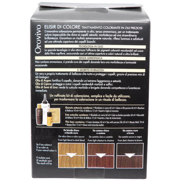 Biopoint Orovivo - Elisir di Colore, Set Tinta Capelli in Olio Senza Ammoniaca, Azione Nutriente e Illuminante, Dona un Colore Intenso e Brillante, 142 ml n° 8.00