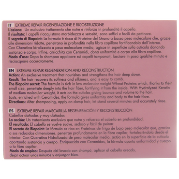 Biopoint Extreme Repair - Maschera Capelli Riparazione, Azione Nutriente, Fortificante e Ristrutturante, Dona Morbidezza e Setosità al Capello, 200 ml