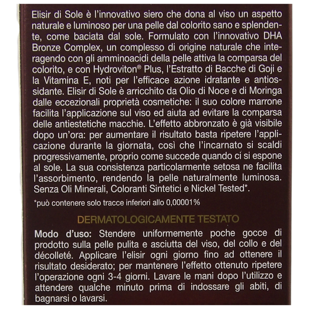Biopoint Elisir di Sole Autoabbronzante Viso 50 ml – Siero dalla Consistenza Setosa e Delicata a Rapido Assorbimento