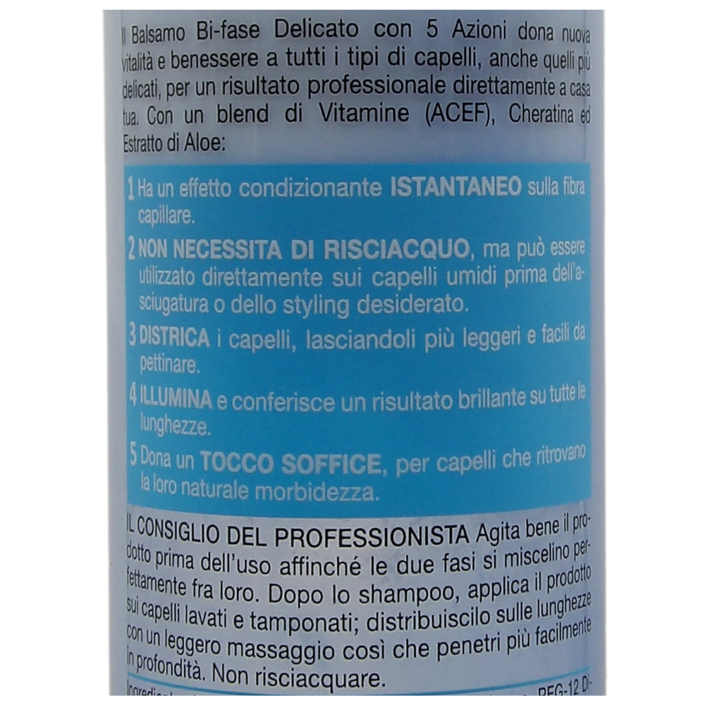 Biopoint Professional Delicato Balsamo 5 Azioni Ultra Morbidezza Bifase Tutti i Tipi di Capelli 200 ml