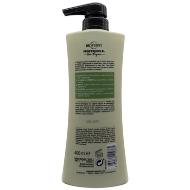 BIOPOINT Shampoo LISCIO ASSOLUTO Con Phyto-Keratin, Ultra Setosità, Per Capelli Lisci. 5 Azioni: Disciplina, Elimina Il Crespo, Idrata, Illumina, Tocco Vellutato 400ml