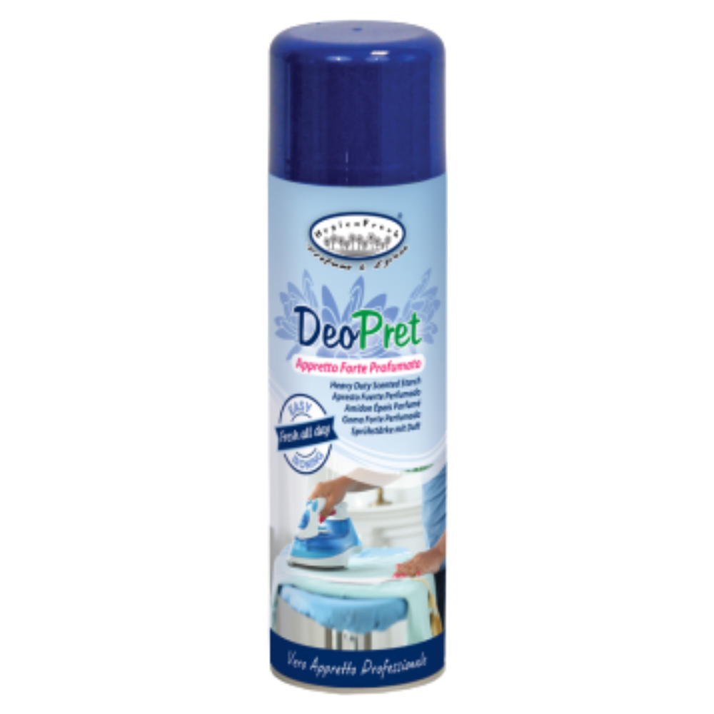 HygienFresh DEO-PRET Appretto Forte Profumato, La Sua Speciale Formulazione “Easy Ironing” Aumenta Lo Scivolamento Del Ferro 500ml
