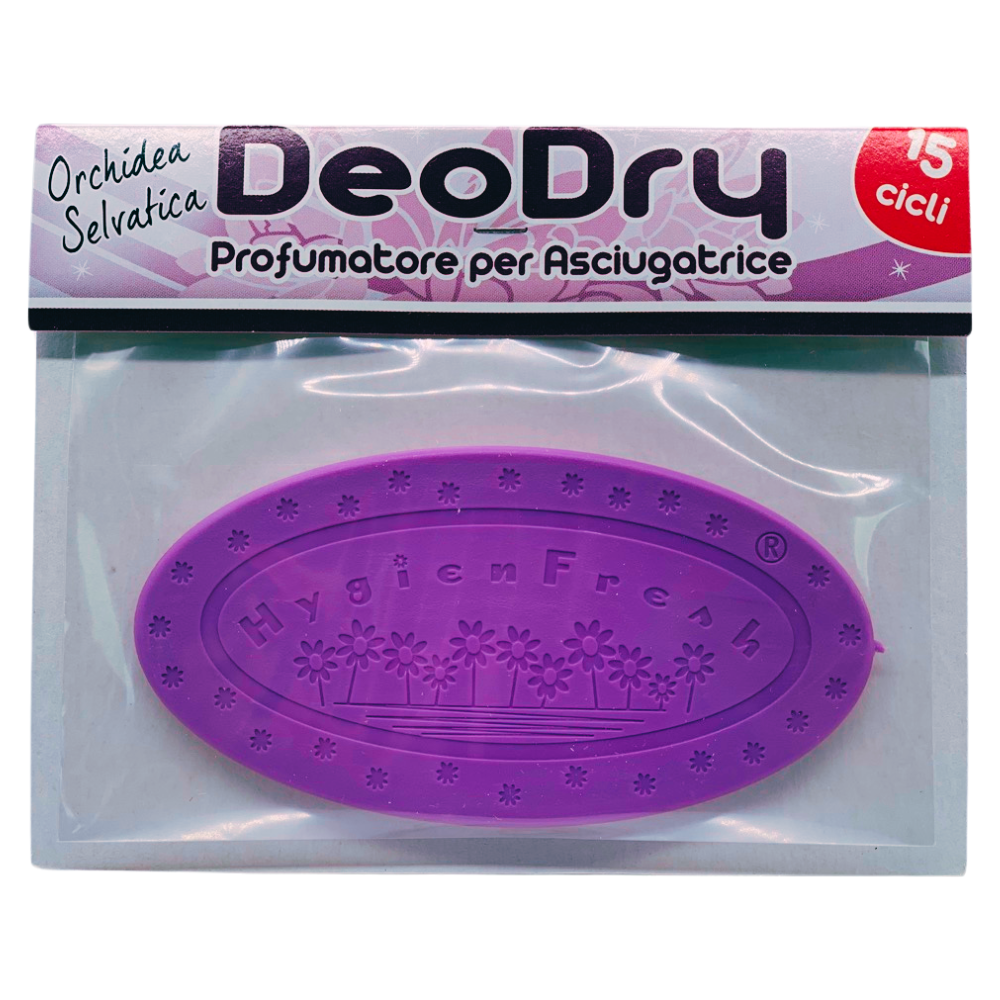 HygienFresh DeoDry Placchetta Per Asciugatrice Profuma Biancheria ORCHIDEA SELVATICA, Durata 15 Cicli Di Asciugatura