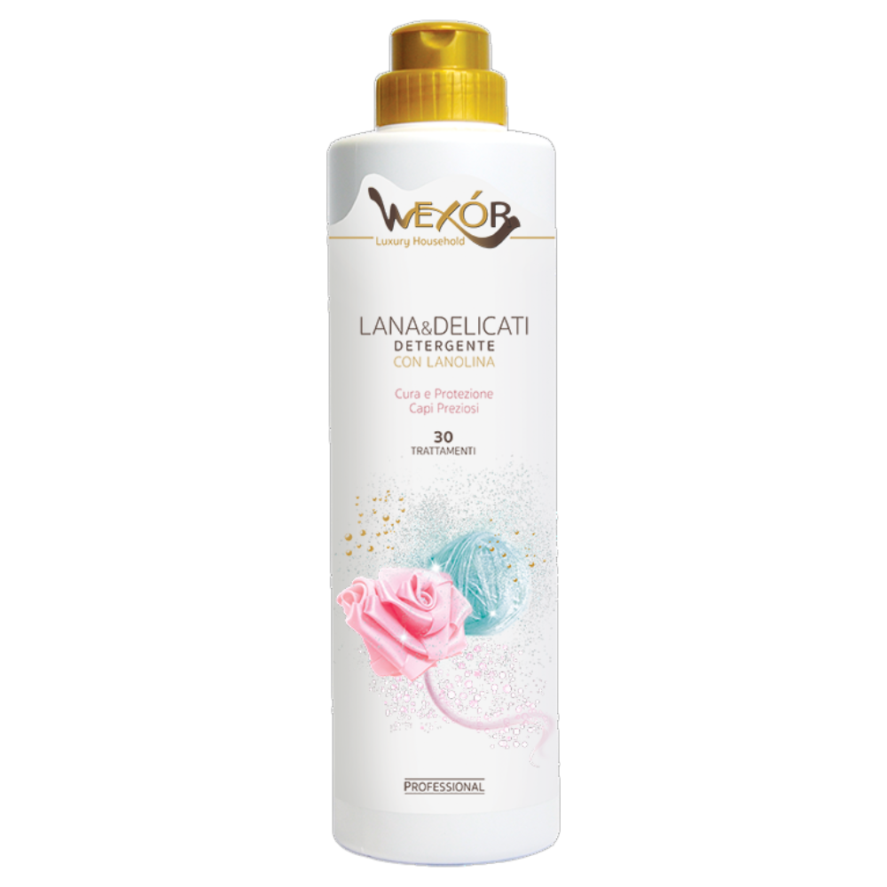 Wexór Detergente Con Lanolina LANA & DELICATI Per Una Cura e Protezione Di Capi Preziosi. Idrata e Protegge Le Fibre 750ml