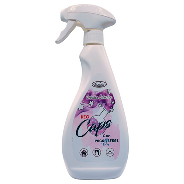 HygienFresh DEOCAPS Profumo Deodorante Multifunzione, No Gas, Per Tessuti e Ambienti Con Microcapsule Igienizzante. Acqua Per Stiro, Pulisce, Spolvera Lunga Durata 500ml
