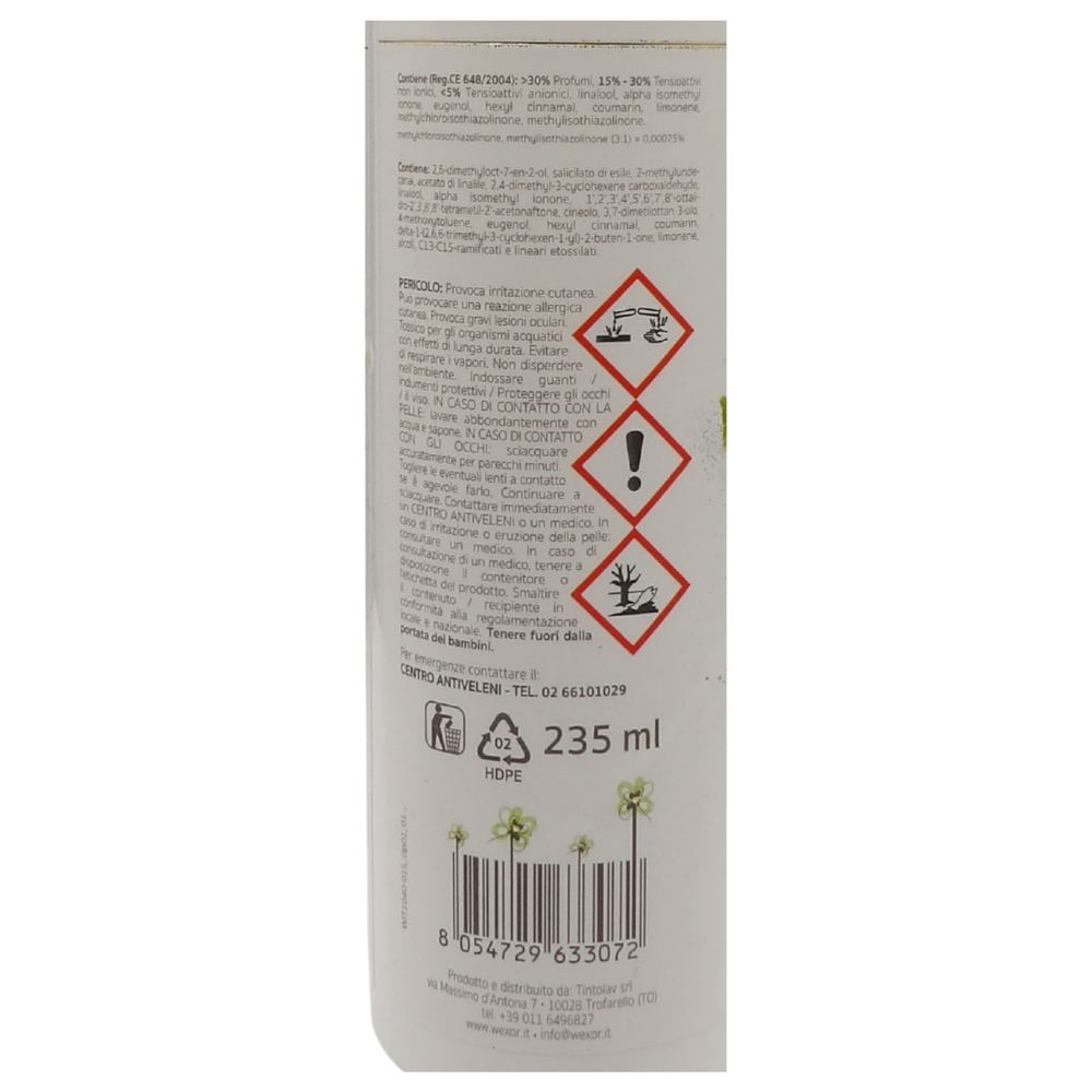 Wexór Essenza Lavante Per Pavimenti, NEROLI. Prodotto Super Concentrato Che Unisce Un’Azione Detergente Senza Eguali a Una Fragranza Unica e Intensa 235ml