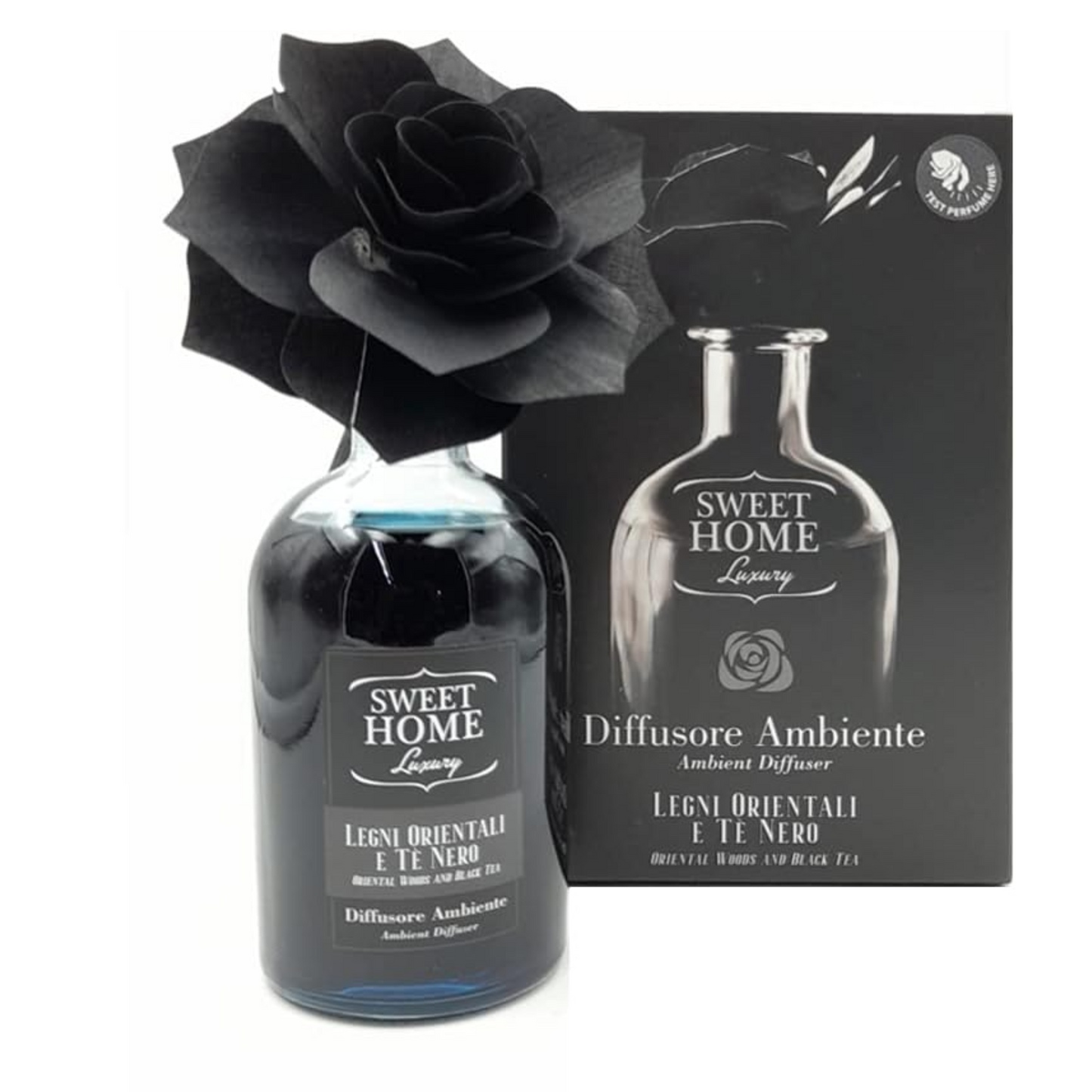 Sweet Home Luxury, Profumatore Ambiente, Profumo Durevole ad Ottime Prestazioni, Fragranza Fiore Legni Orientali e Te Nero, 250 ml