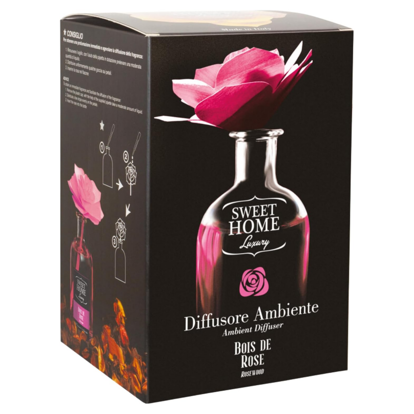 Sweet Home Luxury, Profumatore Ambiente, Profumo Durevole ad Ottime Prestazioni, Fragranza Bois de Rose, 250 ml