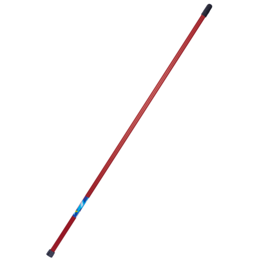 Vileda Bastone Supermocio Monoclick, Manico Ideale Per Ogni Ricambio Mocio. Acciaio, Rosso, 125 cm
