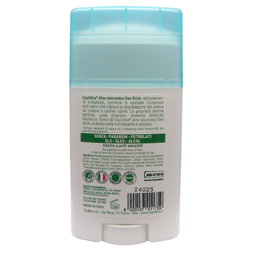 EQUILIBRA Deo Stick ALOE IALURONICA, FRESCHEZZA, 0% Alcool, Sls e Sles,Parabeni e Petrolati. Adatto Per Pelli Sensibili 50ml
