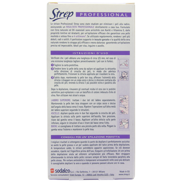 STREP Strisce Depilatorie, VISO E PARTI DELICATE. Pelle Liscia Fino a 4 Settimana. Precise Ed Efficaci. Cera Naturale e Oli Essenziali (Confezione Da 10 Strisce + 4 Salviettine)