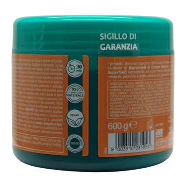 GEOMAR Fango D'Alga Con Superfood, Al CARBONE DETOSSINANTE. Contro Gli Inestetismi Della Cellulite, Con Estratto Di Papaya 600g