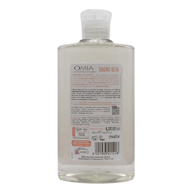 OMIA Bagno Seta Erboristico, All'Olio Di MANDORLA, Olio Biologico Estratto a Freddo. 0% Sapone, Sles e Peg 400ml