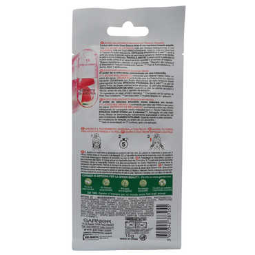 GARNIER Maschera in Tessuto Rassodante con 1% Acido Ialuronico + Estratto Di Anguria 15g