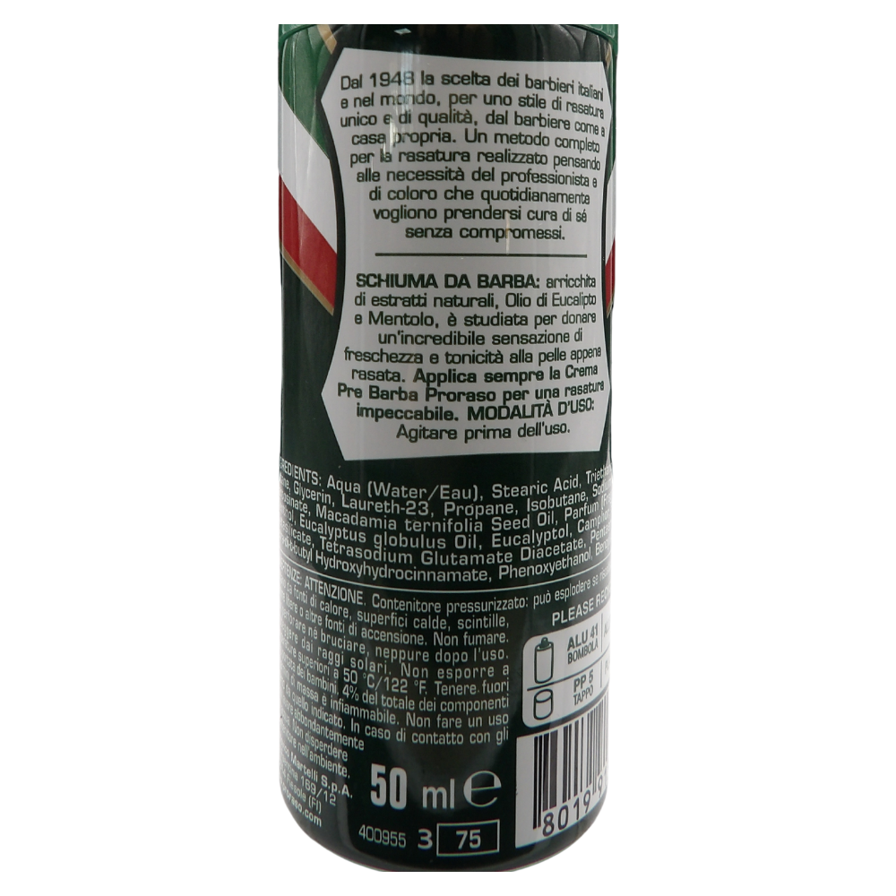 PRORASO Schiuma Da Barba RINFRESCANTE, Con Olio Di Eucalipto e Mentolo 50ml