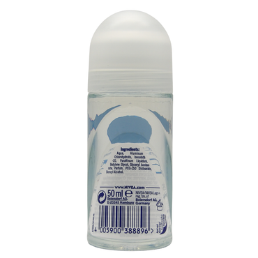 NIVEA Deodorante Roll-on Pure Invisible, Formula Innovativa e Trasparente, Non Lascia Residui Visibili sulla Pelle e sui Vestiti, Protegge Efficacemente, 50ml
