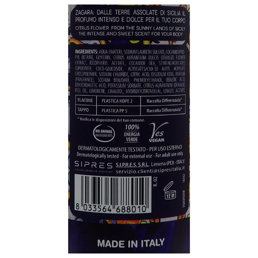 KESYR Bagnoschiuma Aromatico, ZAGARA 500ml
