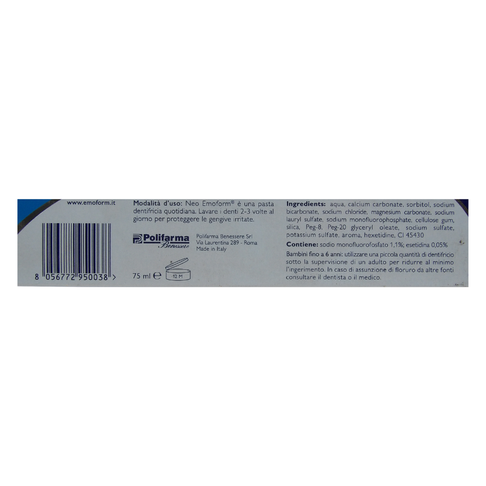 EMOFORM Dentifricio Protezione Quotidiana, Per La Salute Delle Gengive Irritate 75ml