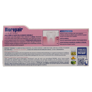 BIOREPAIR PERIBOMA Dentifricio PROTEZIONE GENGIVE, Combatte Ed Aiuta a Prevenire i Problemi Gengivale, Con Acido Ialuronico Salva Gengive 75ml