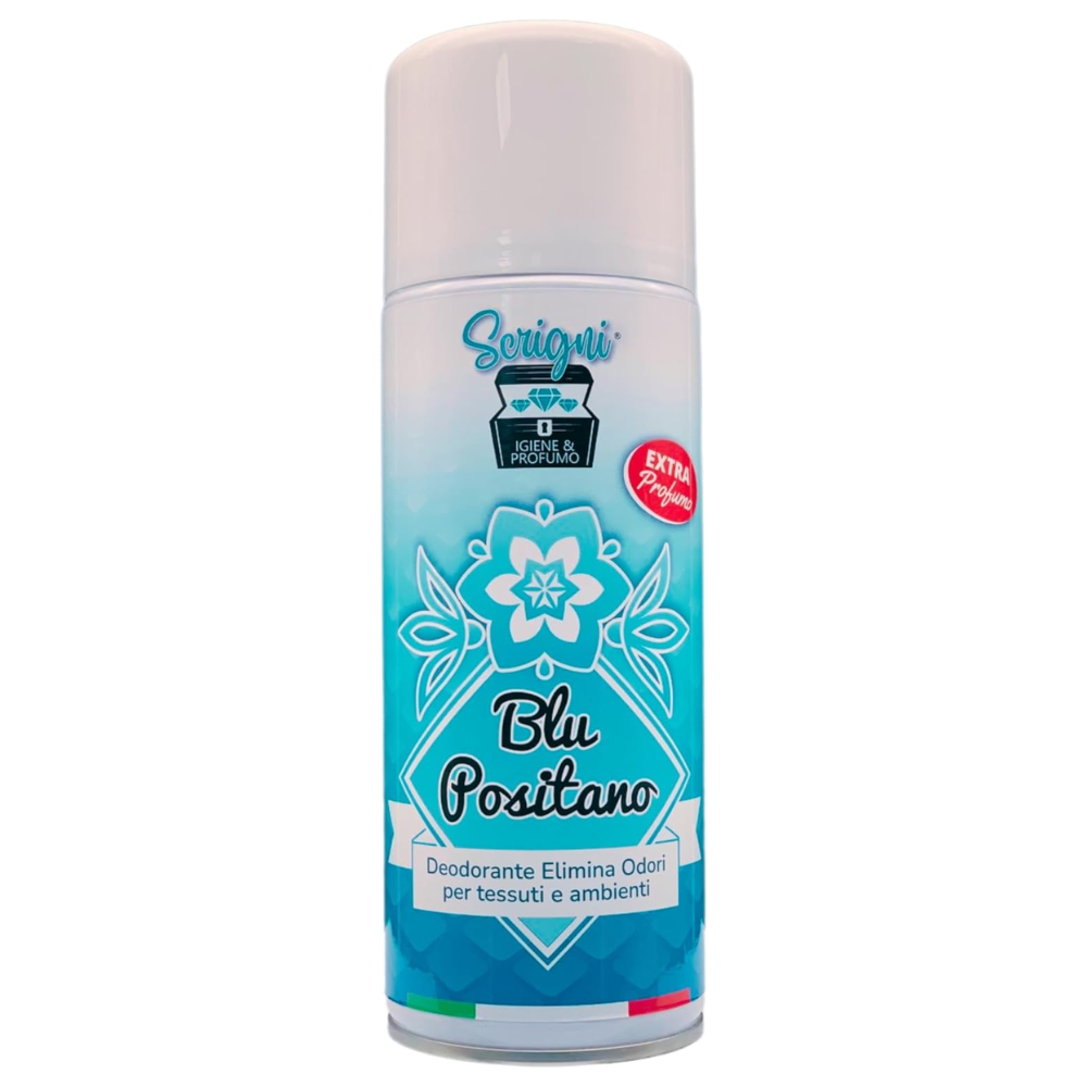 Serigni Vaniolav Deodorante Spray Elimina Odori Per Tessuti e Ambiente BLU POSITANO, Profuma a Lungo 400ml