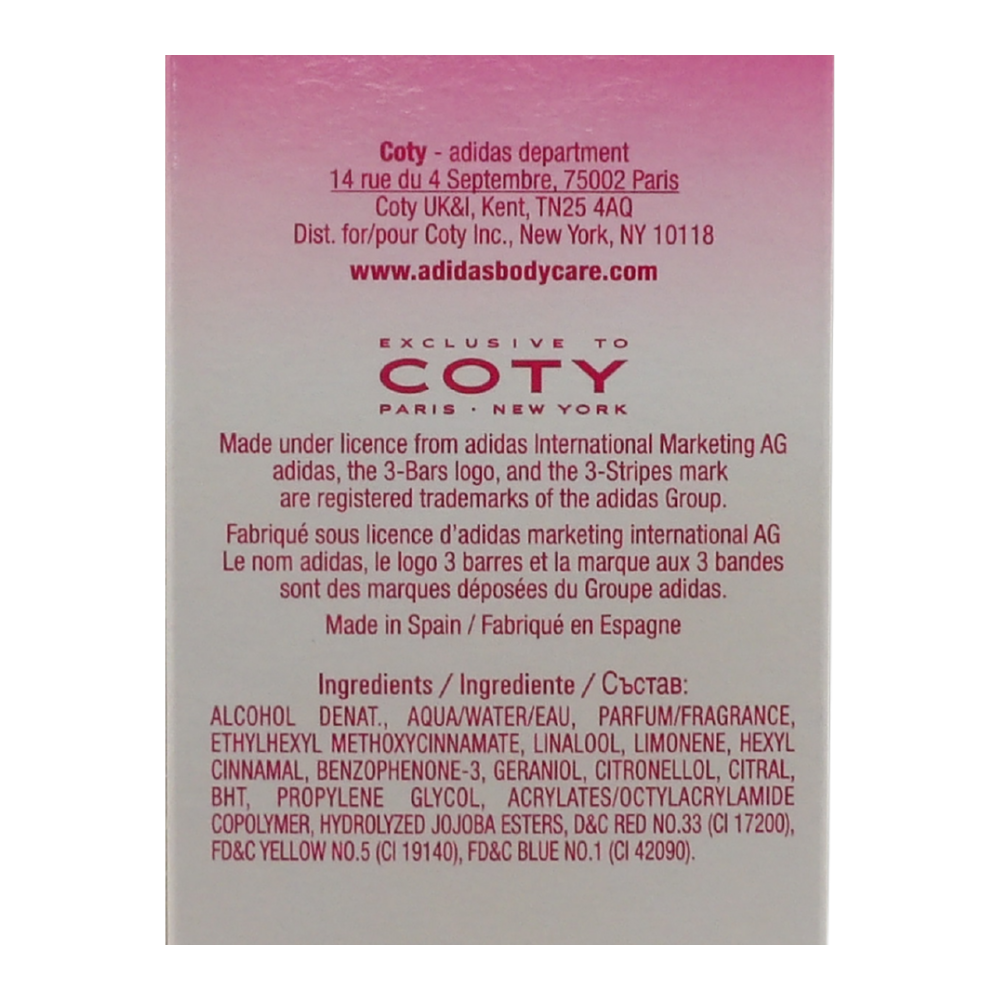 adidas for women,  Fruity Rhythm eau de toilette, 50 ml