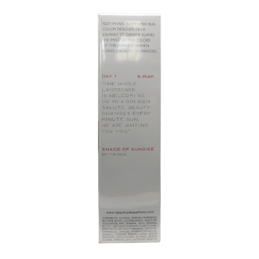 ISSEY Miyake Ladies L'eau D'issey Shade of Sunrise day 1, 5.45 am, EDT Spray Fragrances, 90 ml